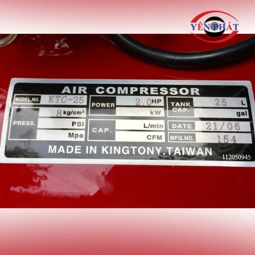 Máy nén khí đầu liền Kingtony KTC-25 5
