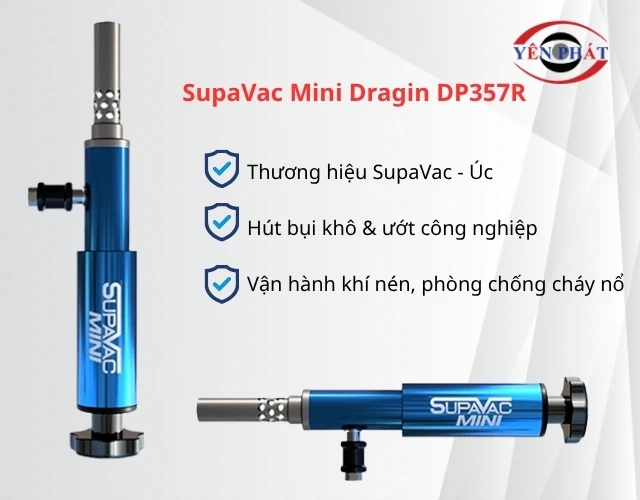 Máy hút bụi SupaVac Mini Dragin DP357R là thương hiệu đến từ Úc