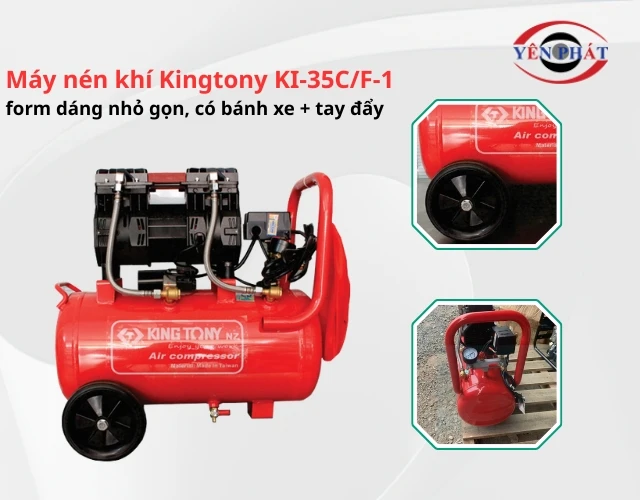 Máy nén khí Kingtony KI-35C/F-1 có thiết kế nhỏ gọn