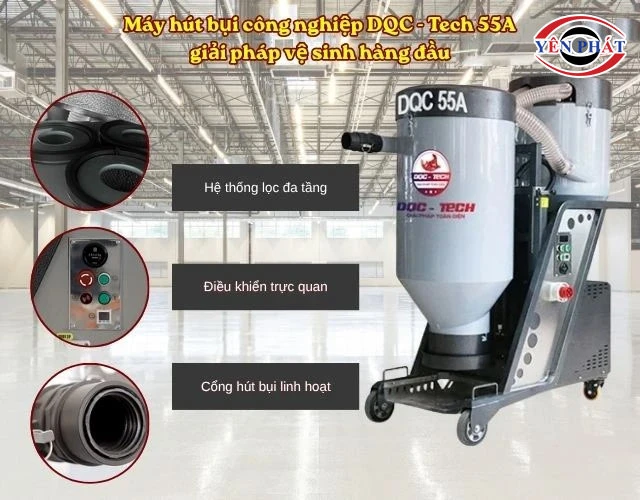 máy hút bụi công nghiệp DQC - Tech 55A 3in1