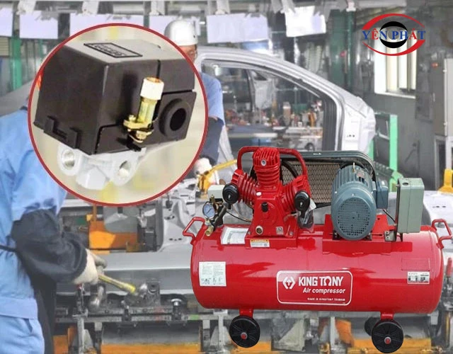 rơ le cảm biến nhiệt máy nén khí dây đai KingTony KTC-400W