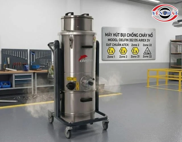 ưu điểm máy hút bụi chống cháy nổ Delfin 352 DS Airex 2V