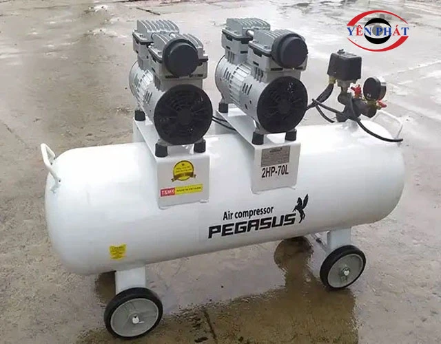 máy nén hơi không dầu Pegasus TM- OF750x2- 70L an toàn