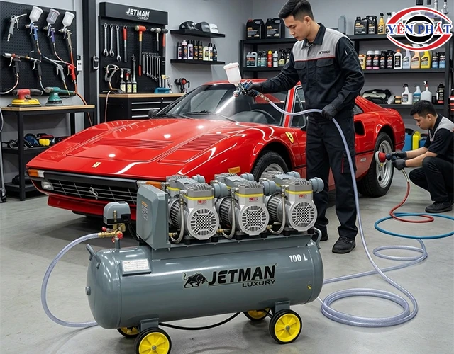 ứng dụng máy nén khí không dầu Jetman NKF-1600*3T100