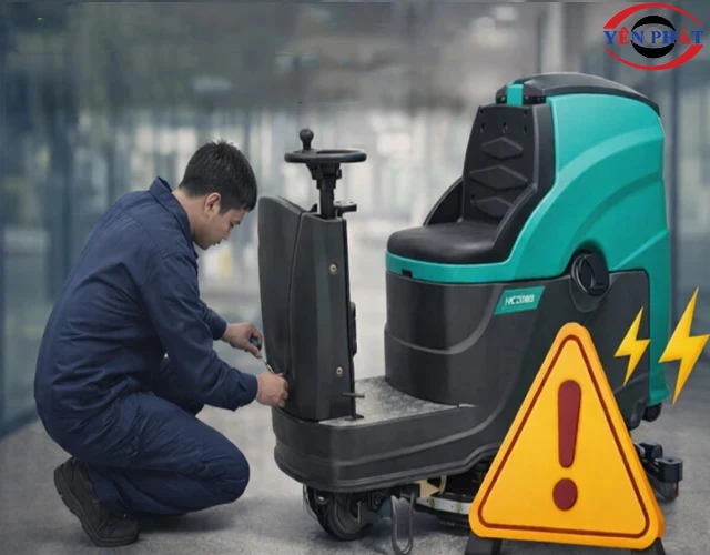 Máy chà sàn có hiện tượng rung lắc mạnh