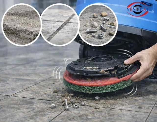 Mặt sàn quá gồ ghề hoặc có nhiều vật cứng