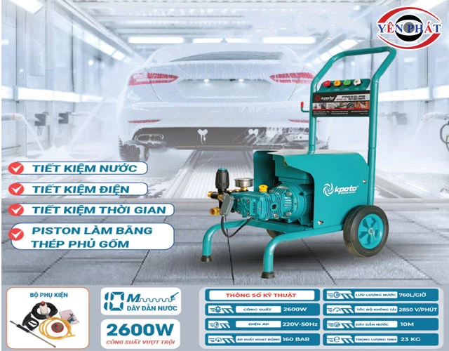 máy rửa xe Kpoto tiết kiệm chi phí