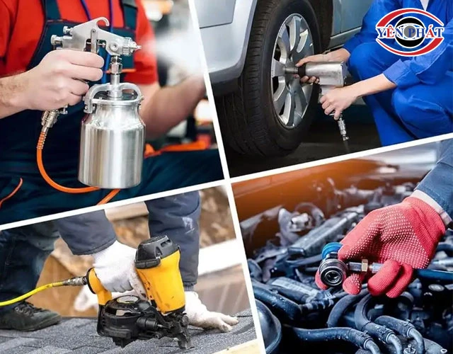 Ứng dụng máy nén khí liền trục 2 tụ Jetman JM-2T24 2.5HP 24L
