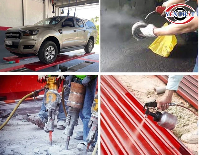 ứng dụng máy nén khí Jetman 280 lít 7.5HP PK-75280