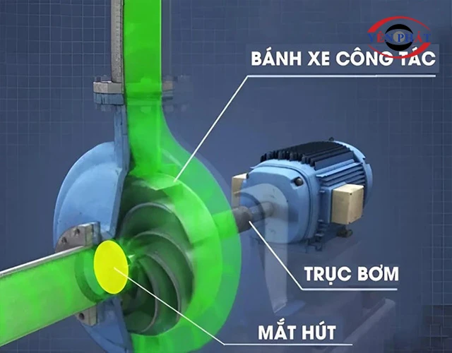Trục bơm máy bơm nước tháp giải nhiệt