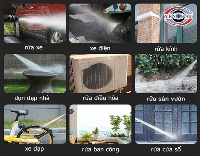 ứng dụng Máy rửa xe nhập khẩu