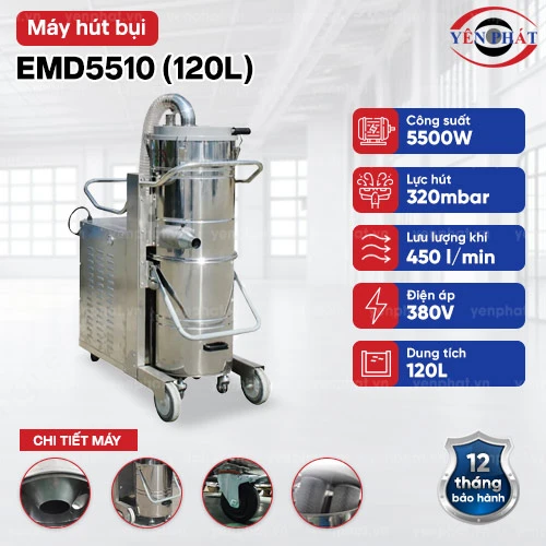 Máy hút bụi phòng nổ EMD5510 (120L) 2