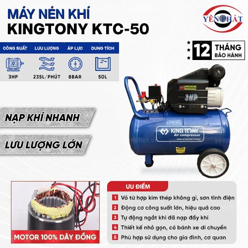 Máy nén khí đầu liền Kingtony KTC-50 2