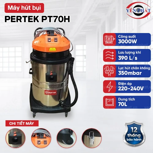 Máy hút bụi công nghiệp Petek PT70H 2