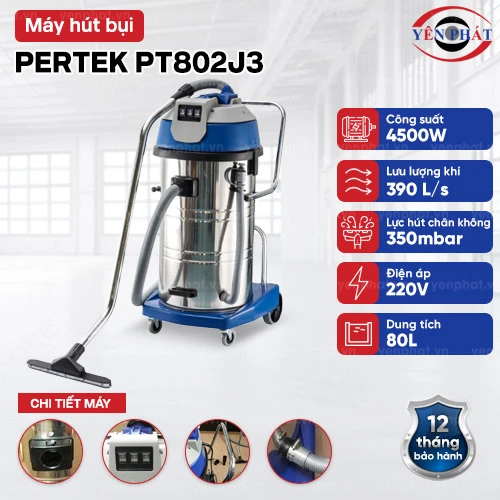 Máy hút bụi công nghiệp Pertek PT802J3 2