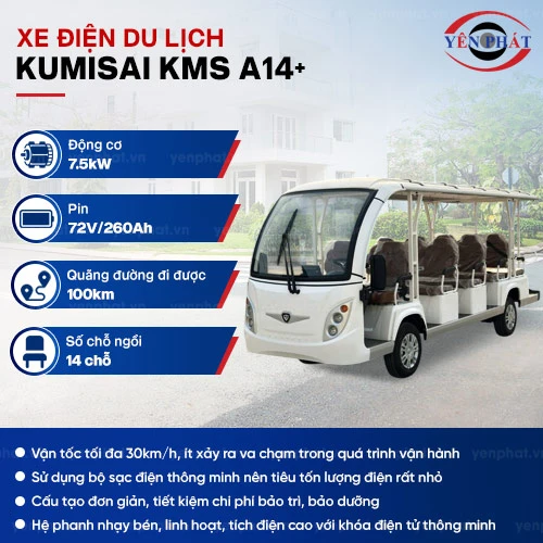 Xe điện du lịch 14 chỗ Kumisai A14+