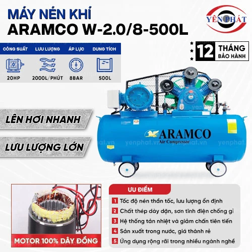 Máy nén khí Aramco W-2.0/8-500L 2