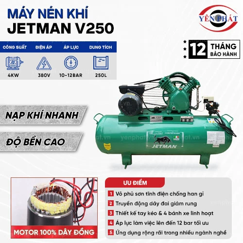 Máy nén khí giật cấp Jetman V250 4KW 2