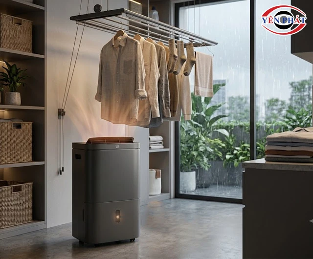 máy hút ẩm Electrolux EDH12TRBD2 sấy quần áo