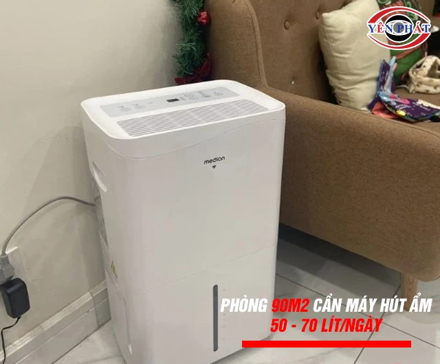 máy hút ẩm phòng 90m2 